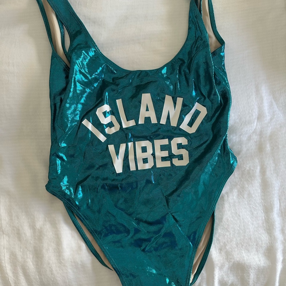 Teal 'Island Vibes' Swimsuit